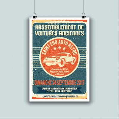 Auto Rétro affiche