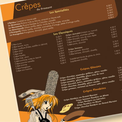 La crêperie des quais menu broché